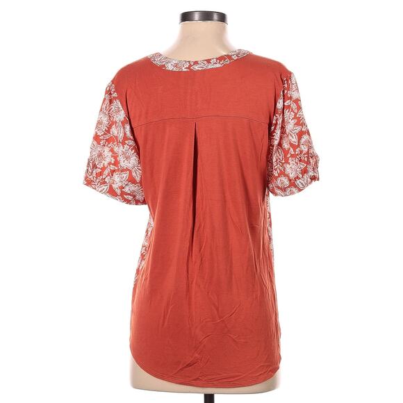 Fortune + Ivy Stitch Fix  Button Detail Mixed Material Top Size Small - Picture 2 of 8